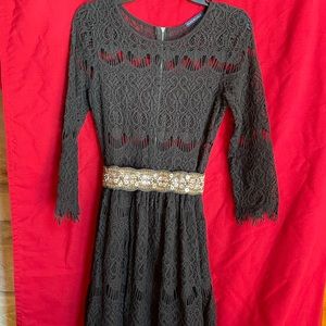 Women’s crocheted black dress